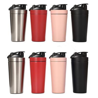 China Custom Viable Stainless Steel Shakers Gym Water Bottles New Product Logo Protein Gym Shaker White Water Bottles for sale