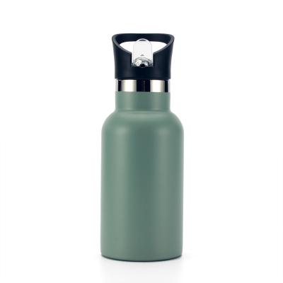 China CLASSIC Outdoor Portable Sports Covers Large Mouth Straw 350ML Stainless Steel Vacuum Insulation Empty Water Bottles for sale