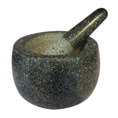 China Viable Stone Kitchenware Polished Granite Pestle And Mortar for sale