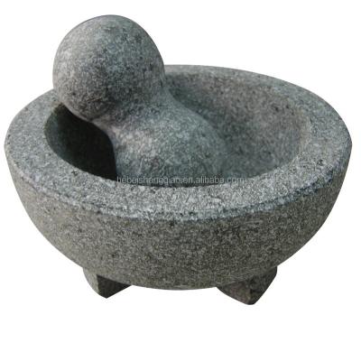 China Viable Natural Granite Molcajete with Pestle for sale