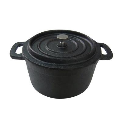 China Mini Cast Iron Casserole Dish Oval Cast Iron Viable Mini Pot with Lid for sale