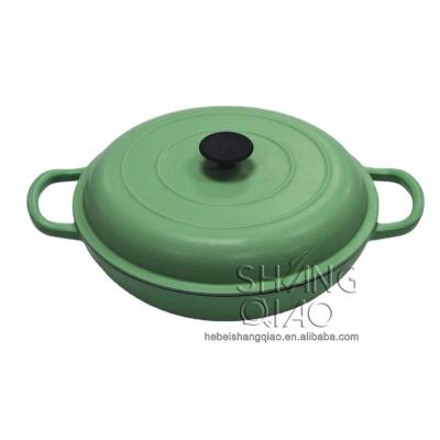 China Sustainable Amazon Supplier Enamel Utensils Cast Iron Cookware Parini Casserole Pot for sale