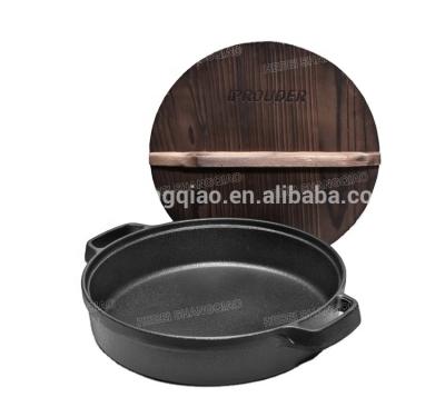 China Sustainable Pre-Seasoned Cast Iron Flat Griddle Pan for sale