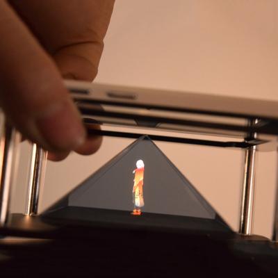 China 3D DIY Display 3d Projector Stand 3d Hologram Pyramid Ready Hologram Box For Smartphone for sale