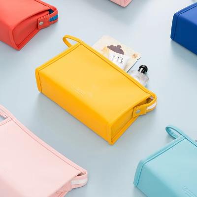 China Private Label Towel Anti Deformation Tool Organizer Waterproof Cosmetic Bag Multifunction PU Bag For Girls for sale