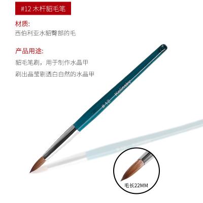 China Professional Manicure Broom Brush Nail Brush Sand Kolinsky Hair Nail Brush Acrylic Pen Brush Better Quality Nail Art for sale