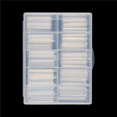 China Easy Apply New Type C Nail Art Tips Long Sharp French 200 Clear Natural White Pieces Boxed Manicure Nail Tips for sale