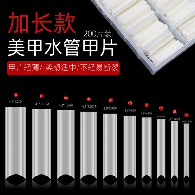 China Easy Apply Wholesale 200 Pieces Boxed C Type Long Sharp Nail Art Manicure Nail Tips for sale