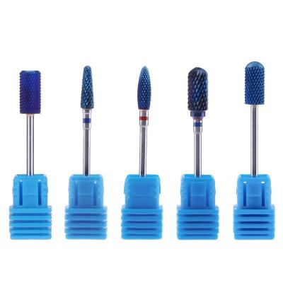 China High Speed ​​Hot-selling Blue Tungsten Deburrs Nano Coating Carbide Nail Drill Bits for sale