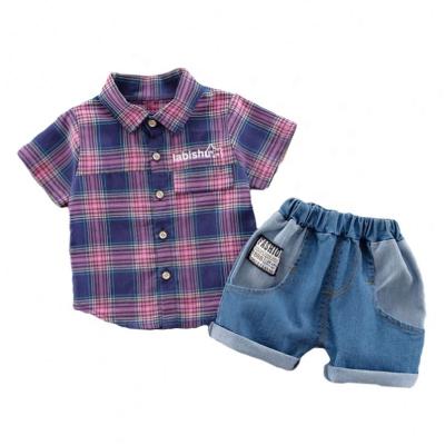 China New Fashion Eco-friendly Kids Clothes Boys Summer Set Print Shirt+Short Boy Clothing Sets Toddler Boy Clothes Set for sale