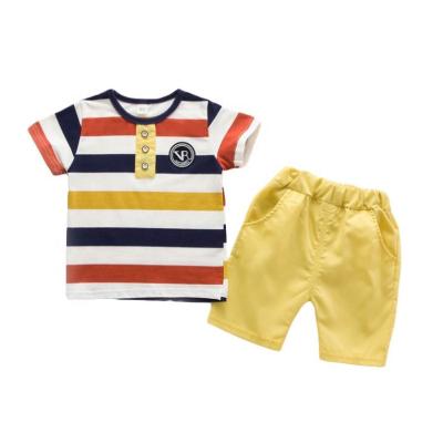 China High quality eco-friendly baby clothes appliqued summer spring kids boy dress sets en venta