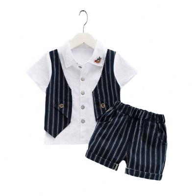 중국 Wholesale Eco-Friendly Wholesale Organic Cotton Baby Boy Baptism Outfit Toddler Clothes Plain White Clothing Sets 판매용