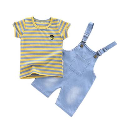 China 2019 Summer New Eco-friendly Clothing Sets Baby Boy Cotton Casual Children's Wear T-shirt+ Boy Shorts Pants 2 Pcs Clothing Sets en venta