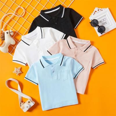 China Baby Boy Anti Shrinkage Loose And Comfortable Fabric Summer 60 Blank Cotton 40 Polyester T Shirts for sale