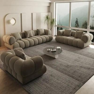 China High quality Italian luxury creative cloth living room sofa arc cloth reception sofa set support customization for sale