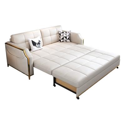 China Adjustable (other) 2023 You Tai factory price living room double sofa bed fabric folding storage dual-use telescopic sofa bed for sale