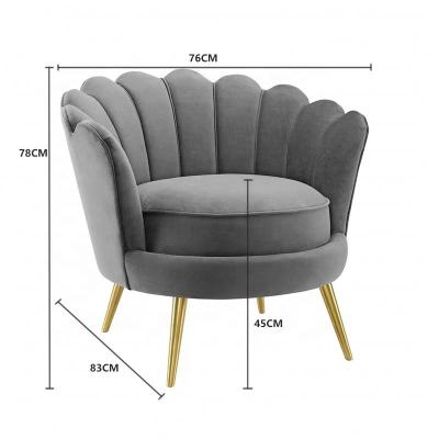 China Tufted GETGOLD Hot Modern Sofa Chair Simple Iron Sofa Chair For Living Room Bedroom for sale