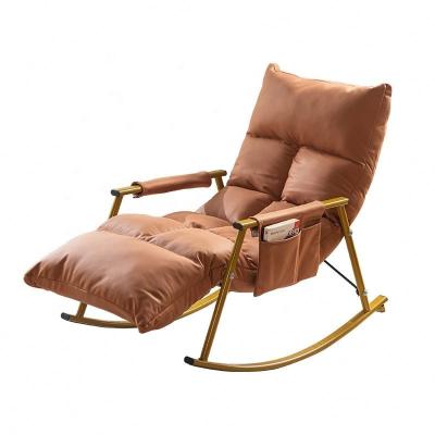 China Extendable GETGOLD Rocking Chair Lazy Rocking Chair Sofa Lazy Single Chair Living Room Balcony Sofa Factory Wholesale for sale