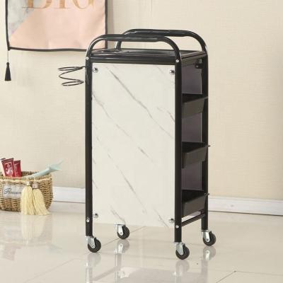 China Modern New Hair Salon Trolley Special Ironing And Dyeing Tools For Barber Shop Multifunctional Five-Layer Bar Car Beauty Salon Trolley for sale