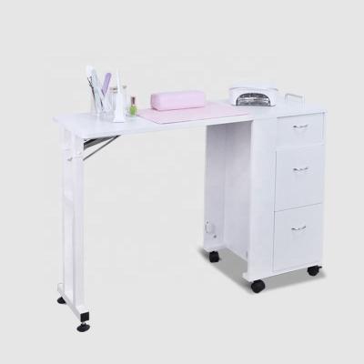 China Modern Factory wholesale nail table salon furniture white metal nail table for sale for sale