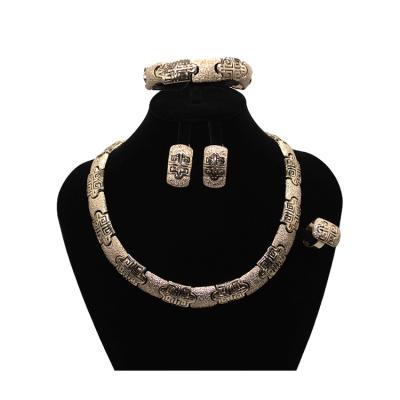 China Eco Friendly Wholesale Trendy Gold Plated Eco - Friendly Jewelry Set Four Pieces Of Accessories Minimalist Jewelry for sale