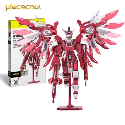 China DIY TOY Piececool Hot Novelty Items Mecha Red Creative Warrior Assembled Flexible DIY Gift 3D Metal Puzzle Toys For Teenager for sale