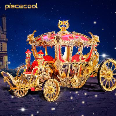 China DIY TOY Piececool Princess Carriage Stainless Steel Metal Puzzle DIY 3D Model Kits For Adults for sale