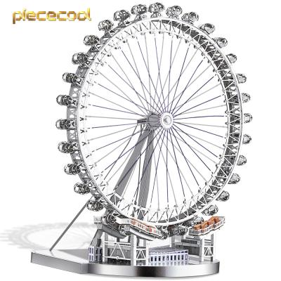 China DIY TOY Piececool Wholesale New Product toys adults For Teens And decoration London Eye DIY 3D metal puzzle home building models for sale