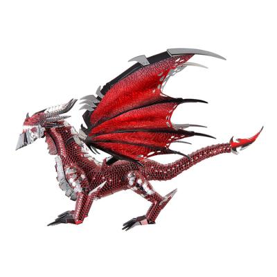 China DIY TOY Piececool 3D Metal Model Kits Best Educational BLACK DRAGON Jigsaw Toy 3d Puzzle Animal for Gifts and Decoration for sale