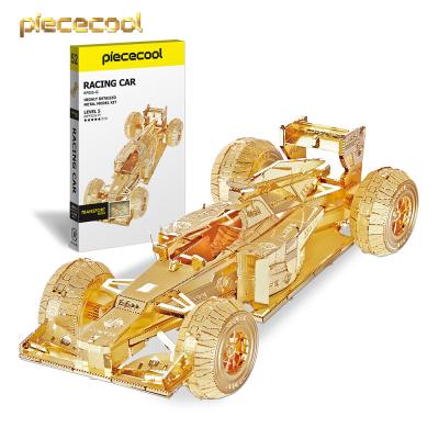 China DIY TOY Piececool Racing Car Assembly 3D Metal Puzzle Toyright Brain Education Toys Advanced F1 For Adults for sale