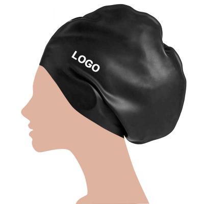 China Wholesale Waterproof Durable Eco-Friendly Large Women Swim Cap Girls Long Hair Braid Swim Caps for sale