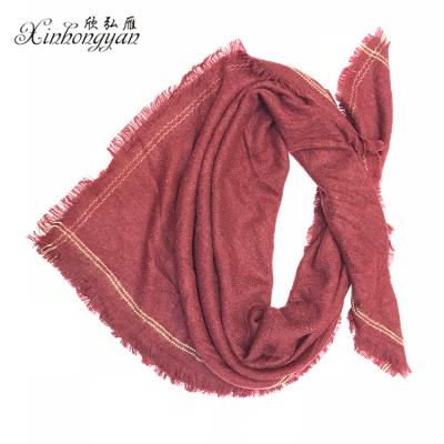 China Wholesale Women's Single Dyed Tallit 130*130cm Plain Dyed Yiwu Square Scarf for sale