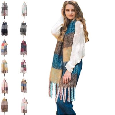 China Cashmere Cashmere Knitted Scarves Tartan Winter Cashmere Schal Cashmere for sale