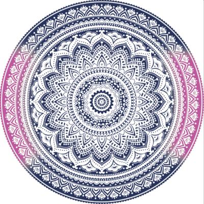 China 2019 Compressed Beach Towel Round Compressed Beach Towel With Tassels for sale