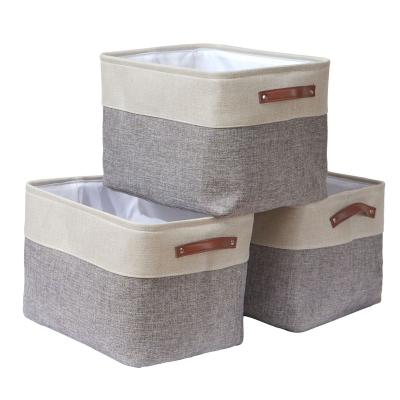 China Modern Fabric Storage Basket for Shelves for Organization Nursery Toy Decorative Large Linen Closet Shelf Cabinet Organize Storage Bins for sale