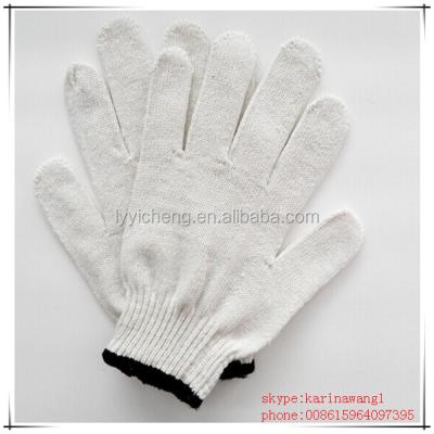 China 7/10 Gauge Cotton Anti-Slip White Knitted Gloves Manufacturer In China / Neon Gloves for sale