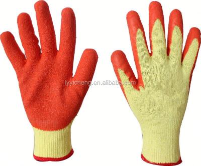 China Latex Work Glove / Safety Work PVC Coated Dipped Gloves YC-F01451 for sale