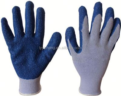 China Anti-slip latex coated working glove/13 gauge polyester knitted safety glove core for sale