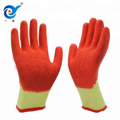 China Anti-Slip Latex Coatedglove / Construction Ply Cotton Anti-Slip Colorful Working Gloves for sale