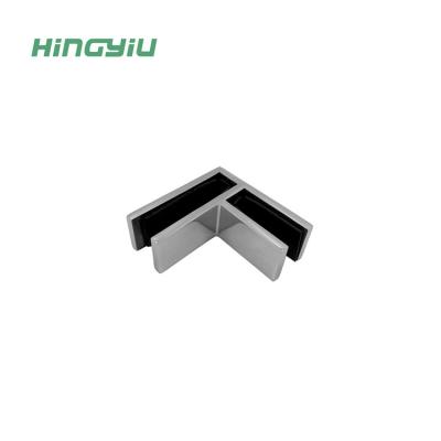 China Easy To Install SS Cut Connector Glass To Glass Connector L Connector For 304 Glass Door for sale