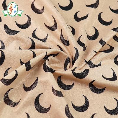 China Hot Selling Gold Organic Stamp Foil Printing Nylon Lycra Fabric Bronzing Fabric for sale