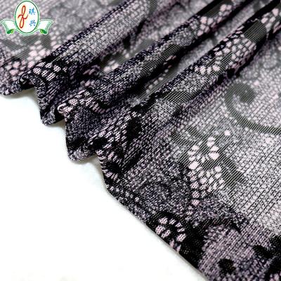 China Breathable Bengaline Stretch Lace Composition Tank Top Stretch Mesh Fabric Wholesale for sale