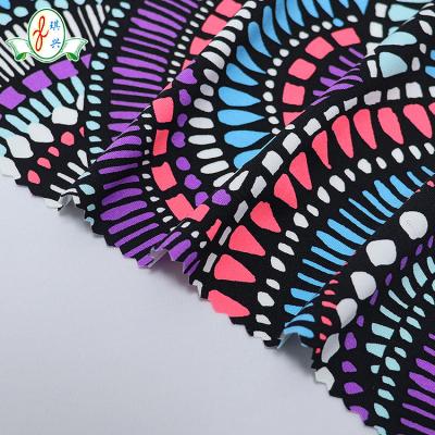 China Breathable Fashion Spandex Swimwear Digital Printed Nylon Fabric for sale