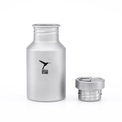 China Ultralight weight & High quality outdoor camping titanium drinkware sports bottle 400ml titanium water bottle for sale