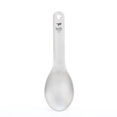 China biocompatible & Anti-corrosion portable ultra-light titanium spoon l outdoor camping brand titanium small spoon for sale