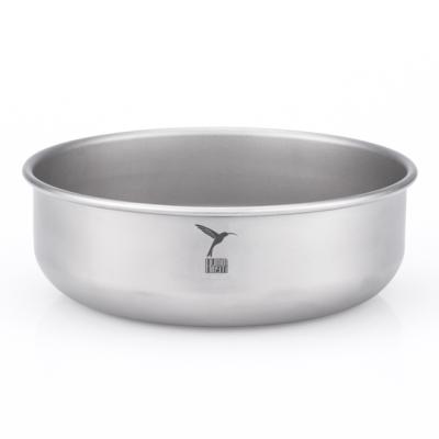 China biocompatible & Corrosion Resistant Titanium Single Wall Bowl Portable Bacteria Prohibitive Metal Bowl For Picnic for sale