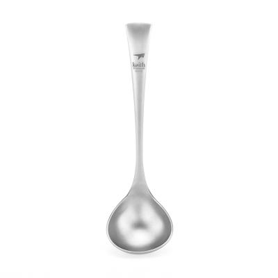 China biocompatible & Corrosion Resistant High Quality Soup Serving Spoon Titanium Round Soup Spoon For Home Restaurant for sale