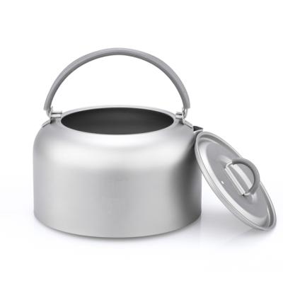 China biocompatible & Camping 1.0L Corrosion Resistant Outdoor Kettle Ultralight Titanium Kettle Cooking Teapot For Hunting for sale