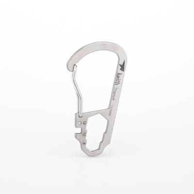 China box & Anti-Corrosion Outdoor Camping Hiking Mini Titanium Alloy Safety Snap Hook Clip Key Chain Carabiner for sale