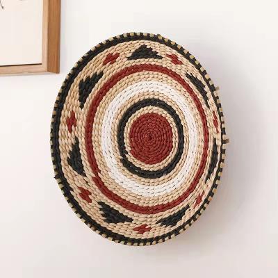 China Art Deco Customized rattan bamboo wall collage decoration wall hanging wicker baskets for sale